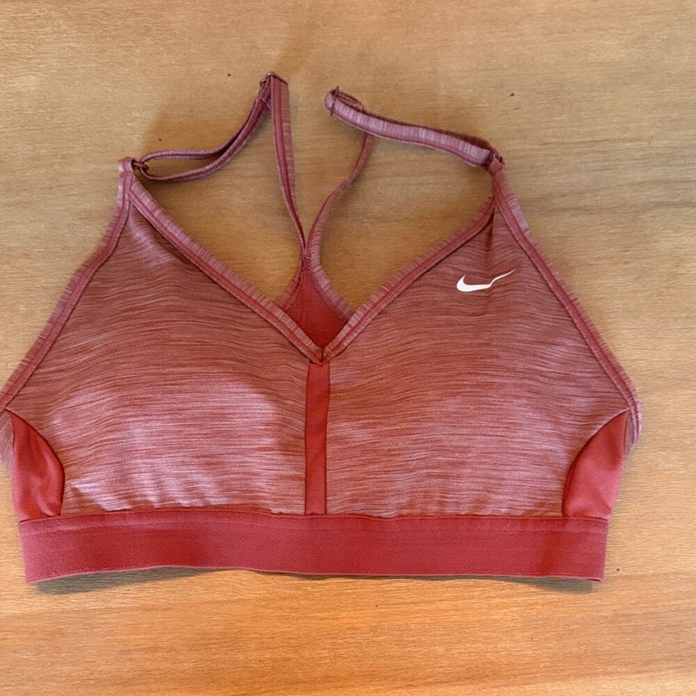 Nike Women's Light Maroon Dri Fit Sports Bra